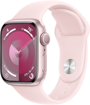 Smartwatch Apple Watch Series 9 GPS 41mm Pink Aluminium Case with Pink Sport Band - S/M (MR933)
