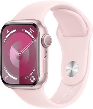 Смарт-годинник Apple Watch Series 9 GPS 41mm Pink Aluminium Case with Pink Sport Band - S/M (MR933)