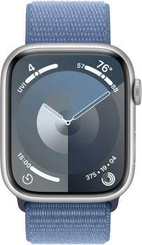 Смарт-годинник Apple Watch Series 9 GPS 45mm Silver Aluminium Case with Winter Blue Sport Loop (MR9F3)