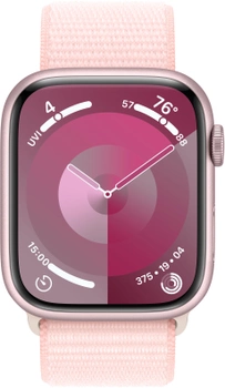 Smartwatch Apple Watch Series 9 GPS 45mm Pink Aluminium Case with Light Pink Sport Loop (MR9J3)