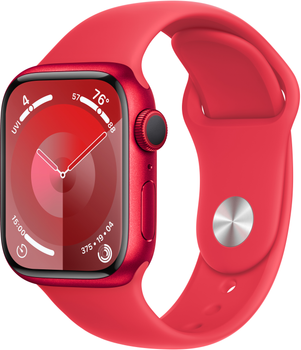 Смарт-годинник Apple Watch Series 9 GPS 41mm (PRODUCT) Red Aluminium Case with (PRODUCT) Red Sport Band - M/L (MRXH3)