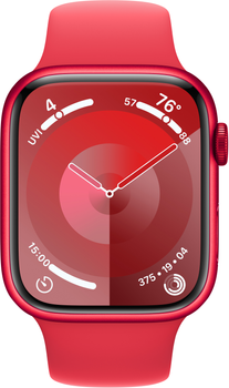 Смарт-годинник Apple Watch Series 9 GPS 45mm (PRODUCT) Red Aluminium Case with (PRODUCT) Red Sport Band - S/M (MRXJ3)