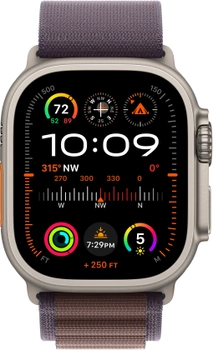 Smartwatch Apple Watch Ultra 2 GPS + Cellular 49mm Titanium Case with Indigo Alpine Loop - Medium (MRET3)