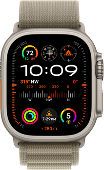 Smartwatch Apple Watch Ultra 2 GPS + Cellular 49mm Titanium Case with Olive Alpine Loop - Large (MRF03)