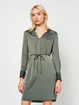 Сукня міді літня жіноча H&M 0926729 XS Хакі (7000000000905)