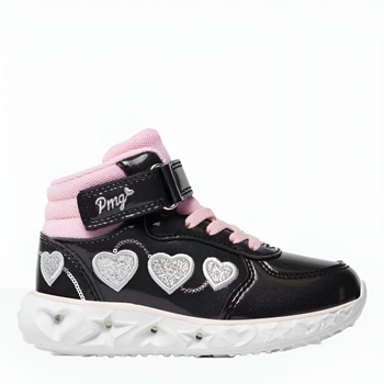 Buty sportowe dziecięce dla dziewczynki za kostkę Primigi 4970122 33 Czarne (8055069797219)