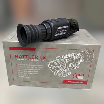 Тепловізійний приціл AGM Rattler TS35-384, 1235 м, 35 мм, Wi-Fi, стадіометричний далекомір, подвійне живлення