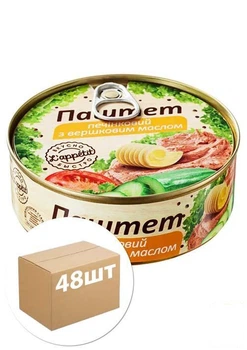 Паштет печеночный со сливочным маслом ТМ"L'appetit" 240 г упаковка 48шт (105446)