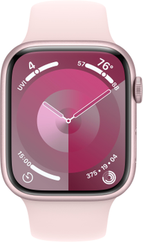 Smartwatch Apple Watch Series 9 GPS + Cellular 45mm Pink Aluminium Case with Light Pink Sport Band - S/M (MRMK3)