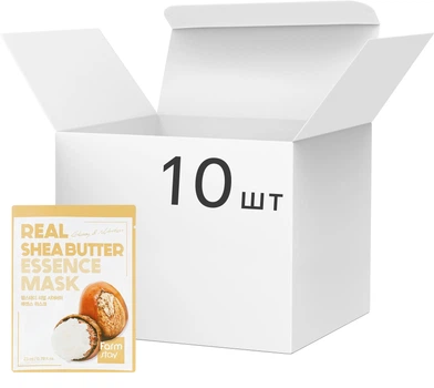 Набір масок для обличчя FarmStay Real Shea Butter Essence Mask з Екстрактом масла ши 23 мл х 10 шт (8809446652469)