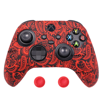 Чехол силиконовый для геймпада Xbox Series X/S - Red Leaf