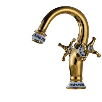 Смеситель для умивальника Luxor Bambina Gold Blauwerden Золотой