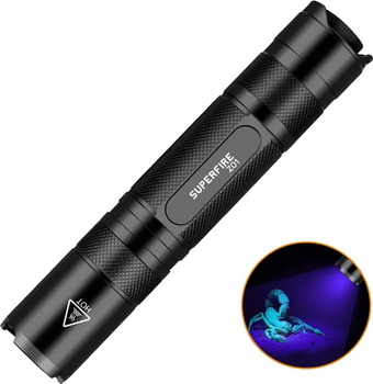 Фонарь ультрафиолетовый аккумуляторный SuperFire Z01 (Z01-SF)