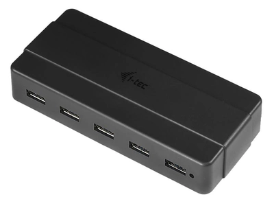 USB-хаб i-Tec на 7 USB 3.0 портів з блоком живлення чорний (U3HUB742)