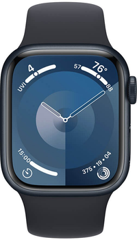 Смарт-годинник Apple Watch Series 9 GPS + Cellular 41mm Midnight Aluminium Case with Midnight Sport Band - M/L (MRHT3)