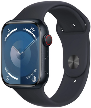 Смарт-годинник Apple Watch Series 9 GPS + Cellular 45mm Midnight Aluminium Case with Midnight Sport Band - M/L (MRMD3)