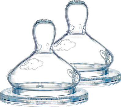 Силіконова соска Bebe Confort Emotion широка основа три швидкості розмір S2 2 шт (3102201100)