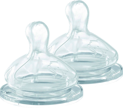 Силіконова соска Bebe Confort Emotion Physio широка основа швидкий потік розмір L 2 шт (3102203000)