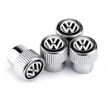Ковпачки на ніпель для Volkswagen Alitek Premium Style Silver Фольксваген (4 шт) (67582)