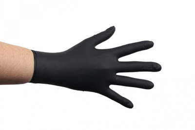 Нітрилові чорні рукавички SafeTouch® Premium (5.0 г) Black без пудри Розмір S 100 шт