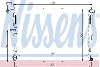 Радиатор HY ELANTRA(06-)1.6 i 16V(+)[OE 25310-1H000] Nissens (66674)