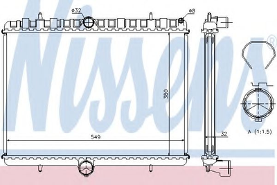 Радиатор CN C8(02-)2.0 HDi(+)[OE 1330.Q7] Nissens (63621A)