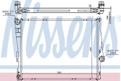 Радиатор ROADSTER(Z4)3.3 i(+)[OE 1711.9.071.518] Nissens (60782A)