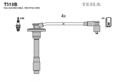 Комплект кабелей зажигания Tesla (T518B)