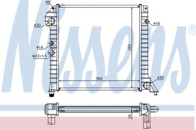 Радіатор VOLVO 440(88-)1.7 i(+)[OE 410 658] Nissens (65518)