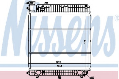 Радіатор MB 207 D(77-)2.4 D(+)[OE 601 500 51 03] Nissens (62635)