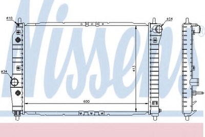 Радіатор CT/GMC AVEO(05-)1.4 i 16V(+)[OE P96536526] Nissens (61637)