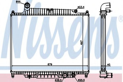 Радиатор RANGE ROVER 2002 – 3.6 TD(+)[OE PCC500300] Nissens (643222)