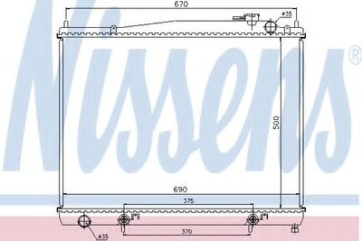 Радиатор INFIN QX 35(+)[OE 2140-OW810] Nissens (68715)