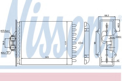 пічка OP VECTRA B(95-)1.6(+)[OE 1618 049] Nissens (72657)