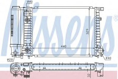 Радиатор BMW 3 E30(82-)316 i(+)[OE 1.719.303] Nissens (60703A)