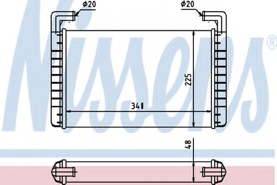 пічка RVI(90-)380(+)[OE 50 00 294 090] Nissens (73371)