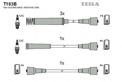 Кабель зажигания к-кт TESLA Opel Omega, Frontera 86-98 Tesla (T163B)