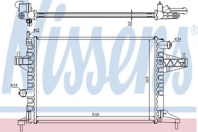 Радиатор CT/GMC SAIL(08-)1.6 i(+)[OE 24445163] Nissens (63008)