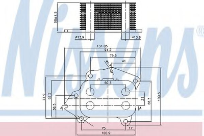 Маслорад. FD B-MAX(12-)1.5 TDCi(+)[OE 1103L1] Nissens (90717)