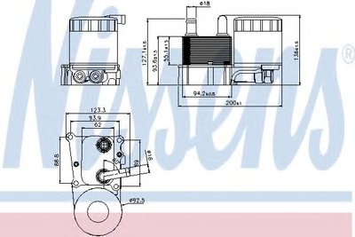 Масл.рад. FD FOCUS I(98-)1.8 TD(+)[OE 1405017] Nissens (90696)