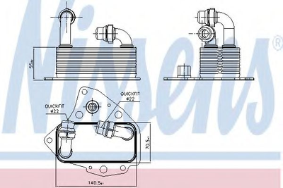 Масляный Радіатор OPEL INSIGNIA A (08-) 2.0 CDTi Nissens (90803)