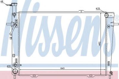 Радіатор HY TUCSON(04-)2.0 i 16V(+)[OE 25310-2E100] Nissens (67479)