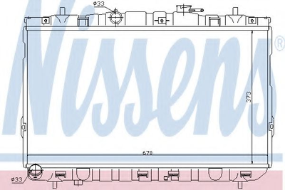 Радиатор HY COUPE(02-)2.7 i V6 24V(+)[OE 253102D200] Nissens (67467)