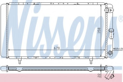 Радіатор RN ESPACE I(84-)2.0(+)[OE 77 00 764 838] Nissens (63911A)