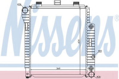 Радиатор MB SLK R 170(96-)SLK 200(+)[OE 170 500 04 02] Nissens (62654)