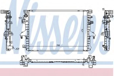 Радіатор VW MULTIVAN(03-)2.0 TDi(+)[OE 7E0.121.253 A] Nissens (65285)