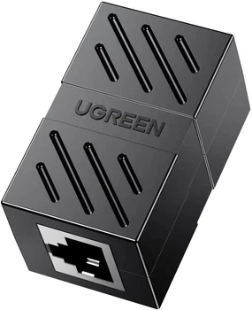 З'єднувач витої пари RJ45 Ugreen Cat7 Cat6 Cat5e роз'єм-подовжувач Ethernet Black (NW114) 20390
