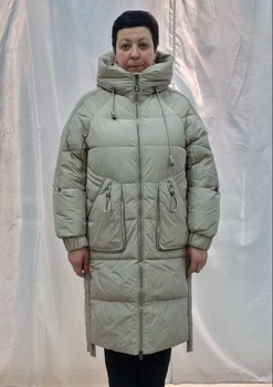 Зимний женский пуховик Mishelle 24242 Бежевый, 54