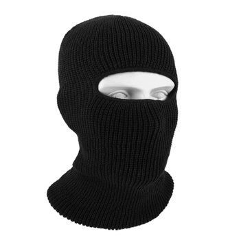 Балаклава маска 1 отверстие (шапка 2 в 1, военная, тактическая, мафия, вор, бандит, ниндзя), Унисекс WUKE One size