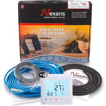 Нагрівальний кабель Nexans TXLP/2R - 11.8 м, 200 Вт + wi-fi терморегулятор